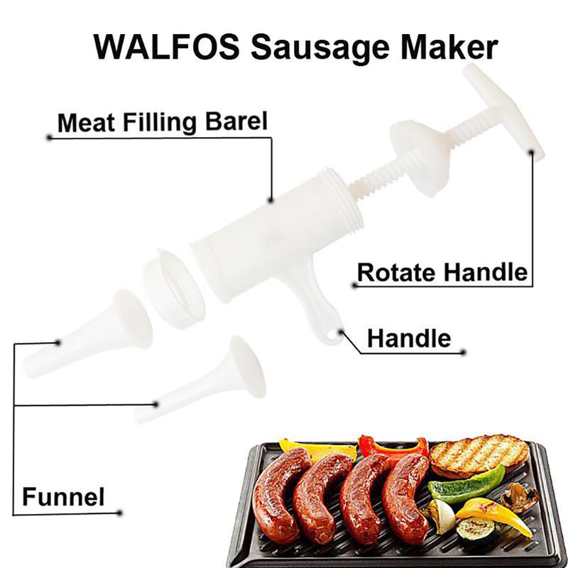 DIY Manual Sausage Stuffer Kit - Hand Operated Sausage Filler Maker for Home Made Sausages Cooking Accessories
