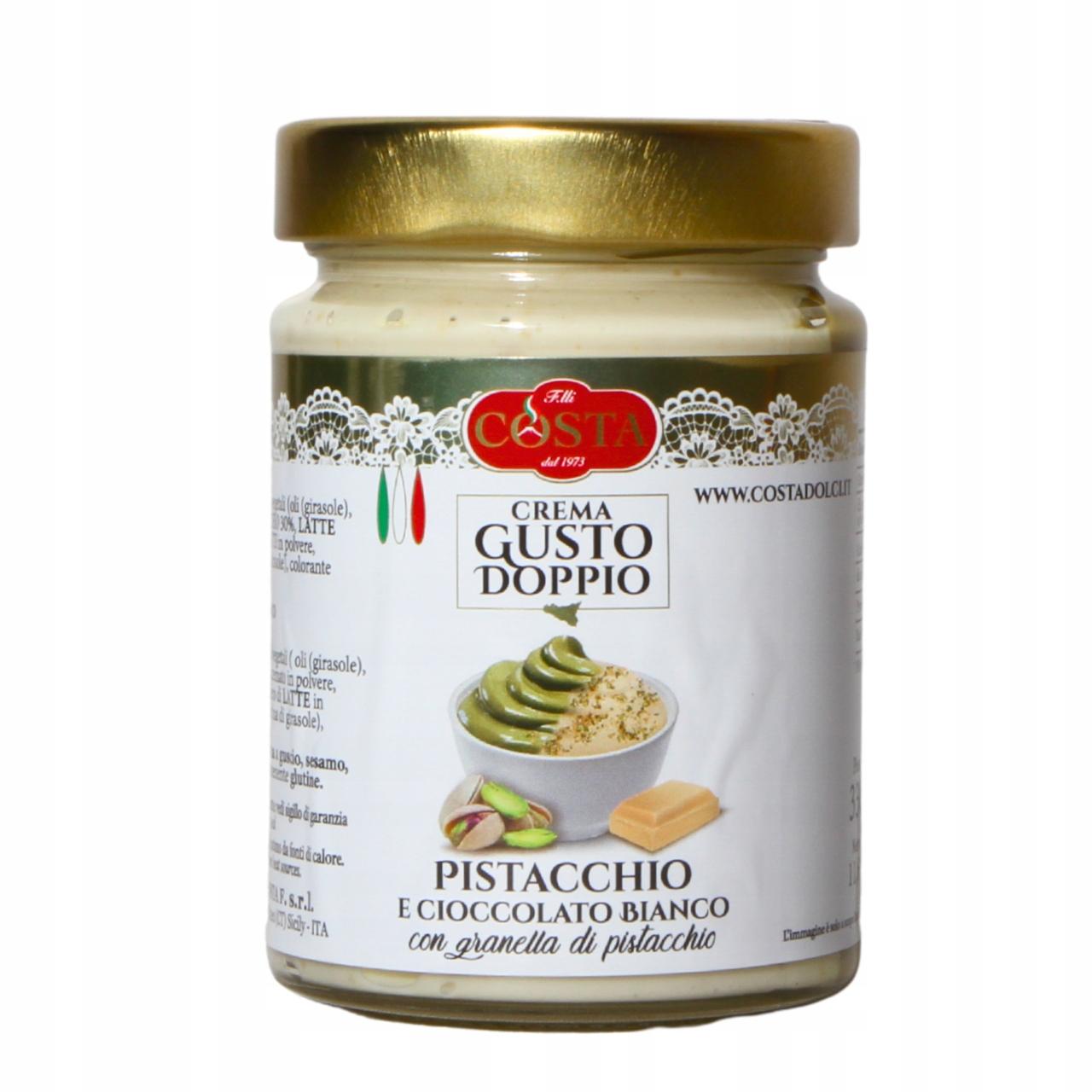 Pistaziencreme mit weißer Schokolade COSTA DOLCI 330g Duo Italien Pistazie