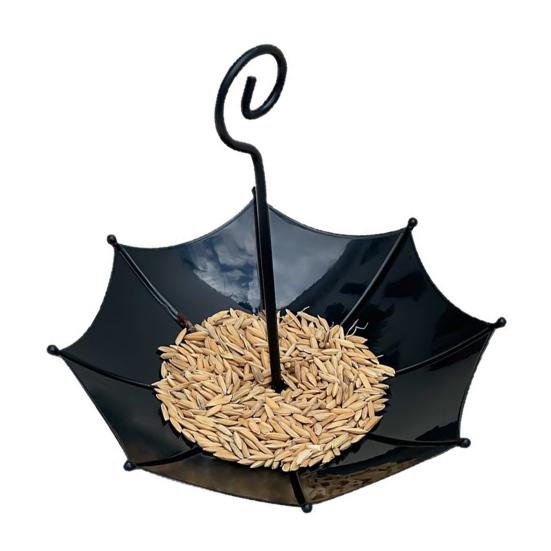 Umbrella Bird Feeder Outdoor Hanging Bird Feeder Decorative Open Bird Feeder for Balcony Garden Backyard