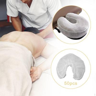 50x Massagebänks Ansiktskuddfodral, SPA-Vilstolsöverdrag, Nonwoven Vaggöverdrag för