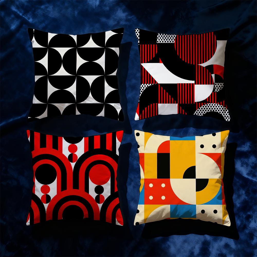 Art Cushion Cover Soft Case For Bauhaus Sofa Living Room Home Comfortable Office Decor Protective Pillow Geometric Covers