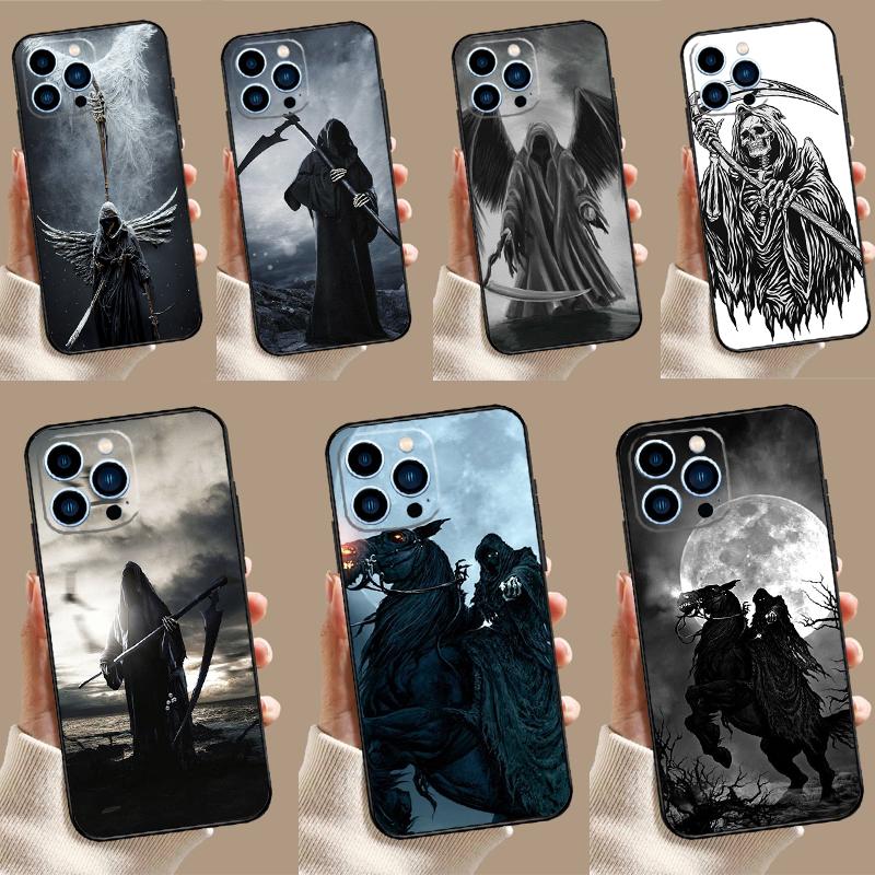 Death Grim Reaper Skull Case For Samsung Galaxy A13 A33 A53 A16 A17 A54 A34 A14 A15 A35 A55 A52 A12 A32 A26 A36 A56