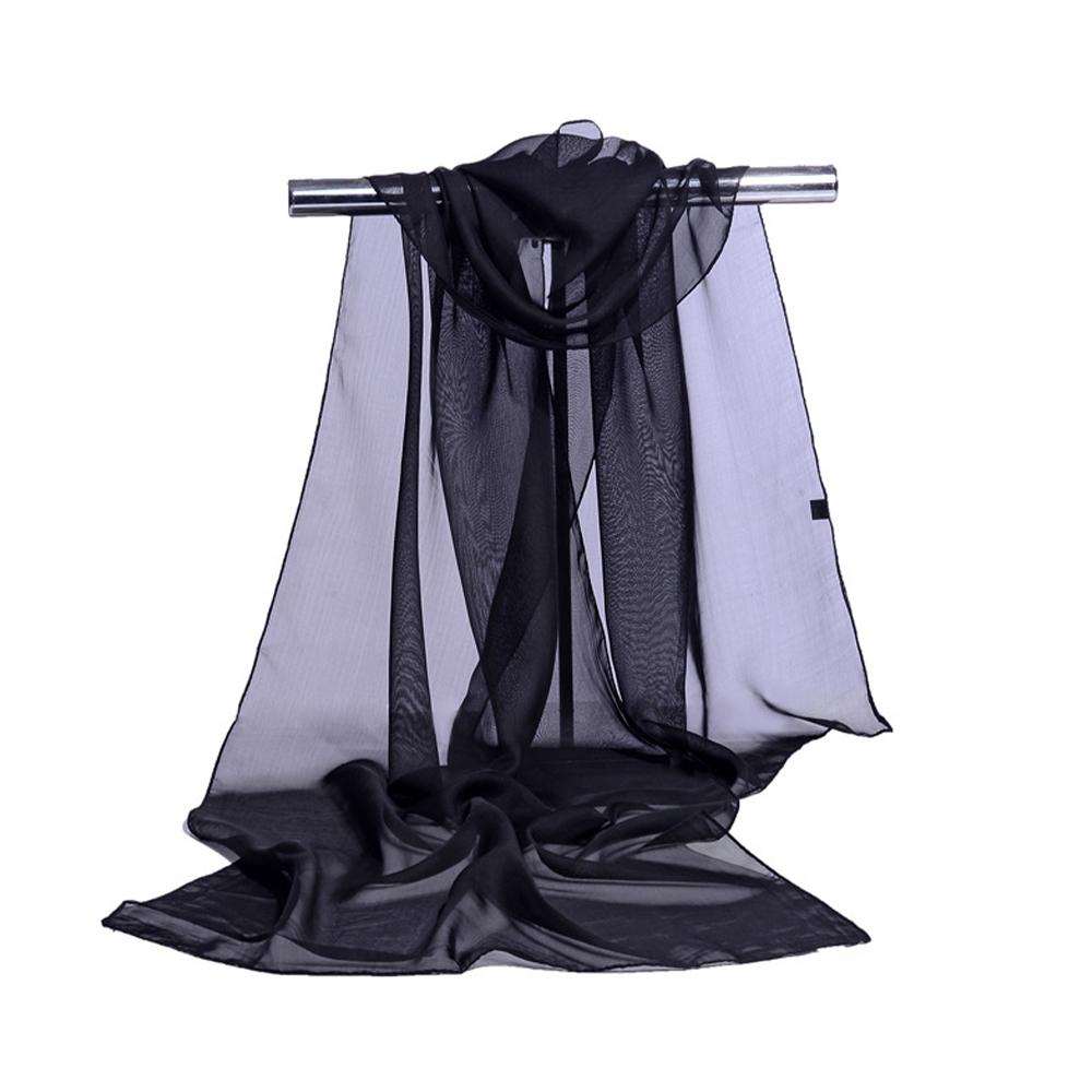 Solider Schal für Damen Stola Nacken Dünn Damen Chiffon
