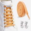 Ein-Knopf-Schnürsenkel ohne Binden, Schnellverschluss Faulenzer-Schnürsenkel, Strapazierfähige elastische Ersatzschnüre für Sneaker & Freizeitschuhe 1 Paar/2 Paare