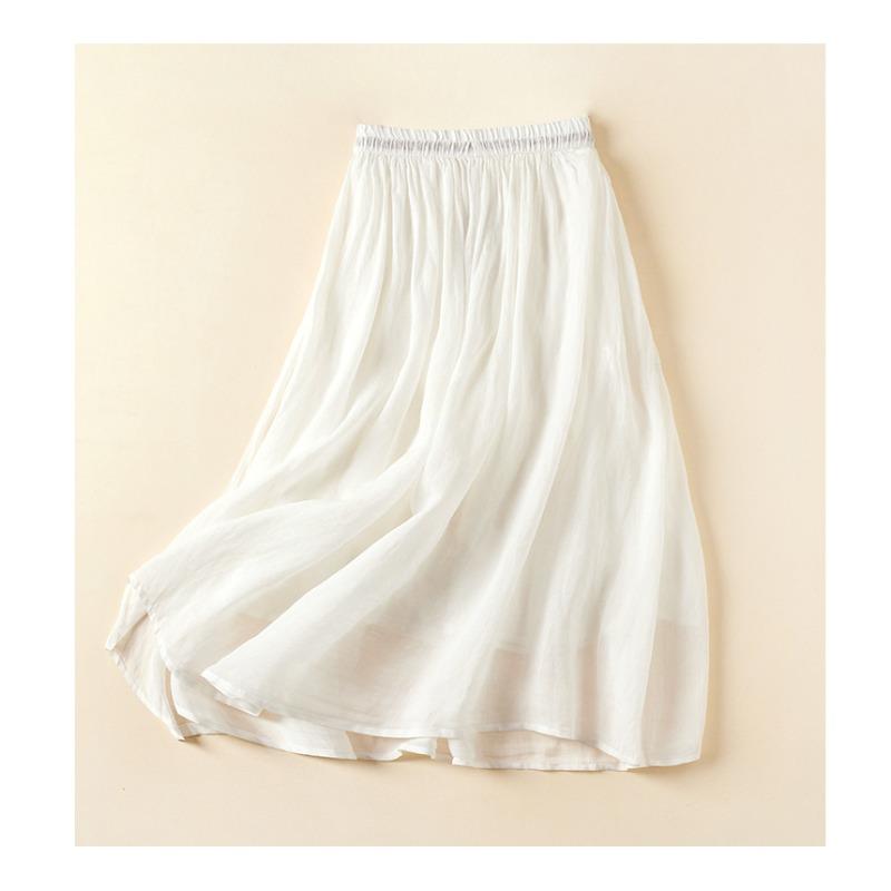 Literary Vintage Summer Mid-length Double-layer Bustier Skirt