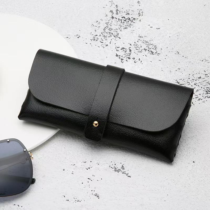 Portable Leather Sunglasses Case - Trendy Soft Eyewear Packaging Box In Stock