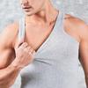 Gilet Homme Col Rond Sans Manches Coupe Ajustée Débardeurs Doux Respirant Hauts à Superposer Sensation Sans Couture Gilet Basique Tenue Quotidienne