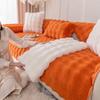 Rabbit Plush Cream Style Sofa Cushion Thickened Fleece Cushion Leather Non-Slip Sofa Cover Cover Cloth