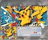 Cyberpunk Pikachu Pokemon Gaming Mouse Pad Custom Size NonSlip Desk Mat UltraClear Print Keyboard Pad for Gamers