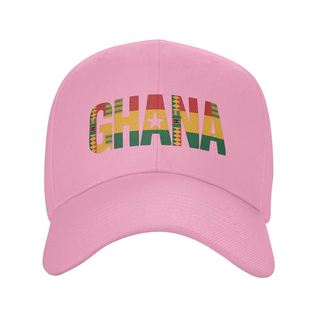 Ghana Flag Ghanian Kente Casual Baseball Cap Summer Trucker Hat Adjustable Tennis Skate Snapback Cap FeUnisex Unisex Baseball Caps