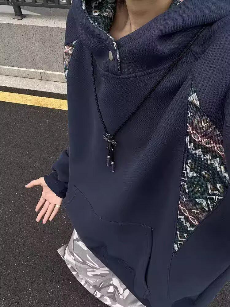 2025 Men's Plus Velvet Heavyweight Hoodie - Trendy American Lazy Style, Loose Fit, Perfect for Couples in Spring & Autumn.