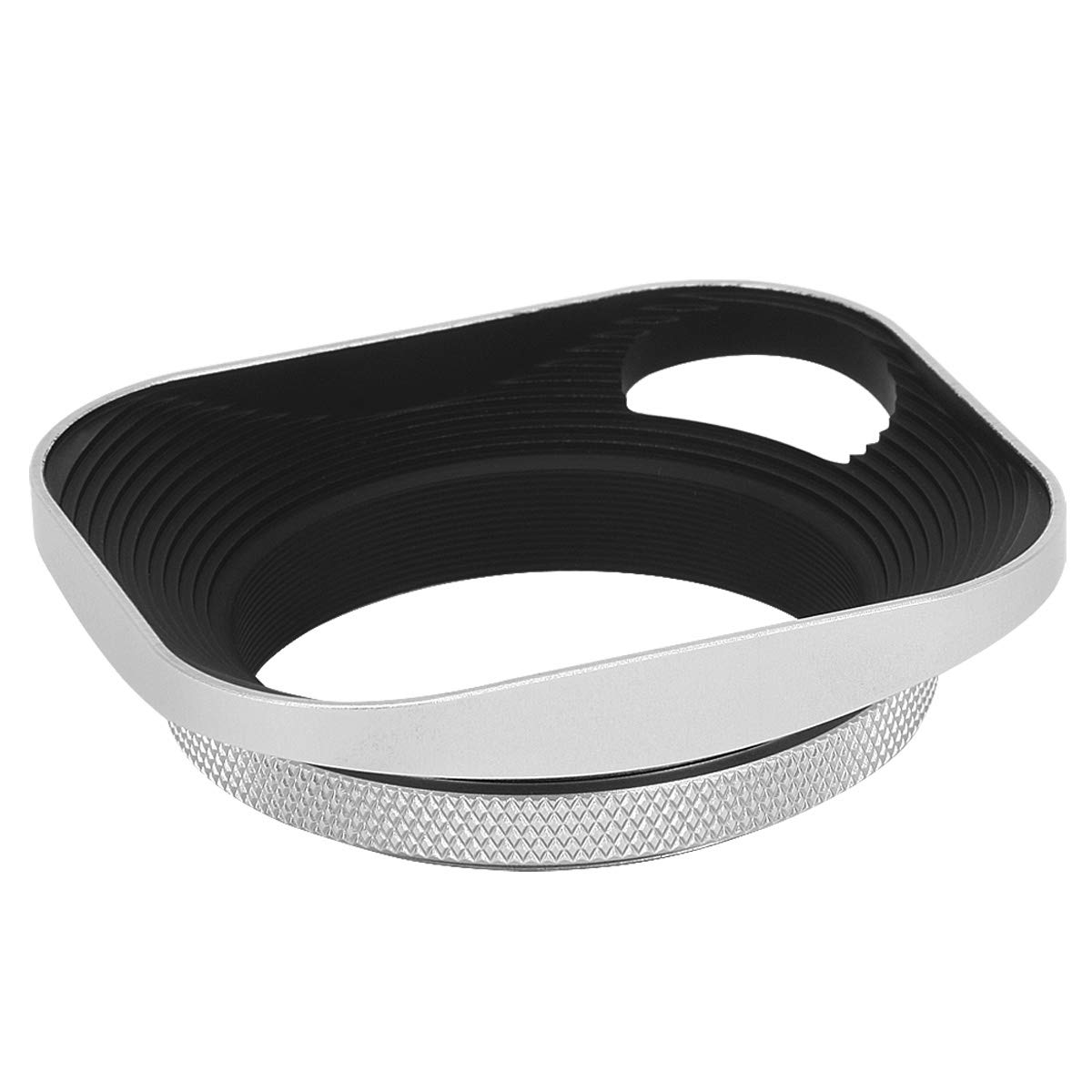 

Haoge 49mm Square Metal Lens Hood with Cavity for Leica Rangefinder Camera with 49mm E49 Filter Thread Silver LH-ES2 Screw-in Lens,
