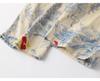 Monet Floral Double-Layer Gauze Pajamas for Women - Light Luxury All-Cotton Set for Spring and Autumn