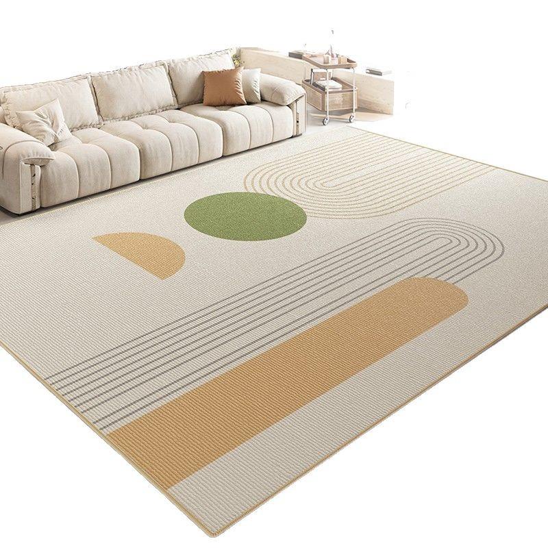 Cream Wind Carpet Living Room Leave-In Washable Sand Wiping Coffee Table Dirt-Resistant Non-Slip Mat Bedroom Bedside Easy To Take Care Of Floor Mat