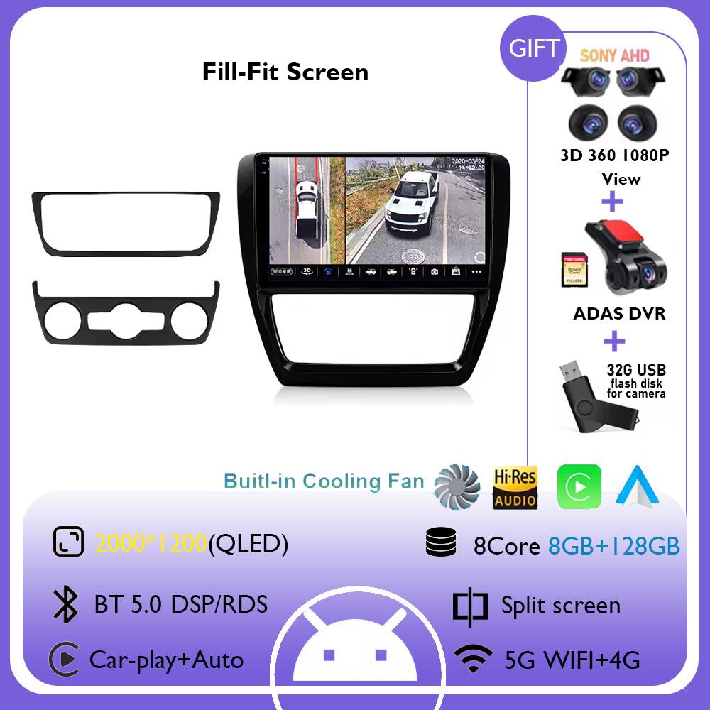 10inch Car Radio For Volkswagen VW Jetta 6 MK6 2011 - 2018 Wireless Carplay Android Auto Multimedia Player Car Stereo Navigation