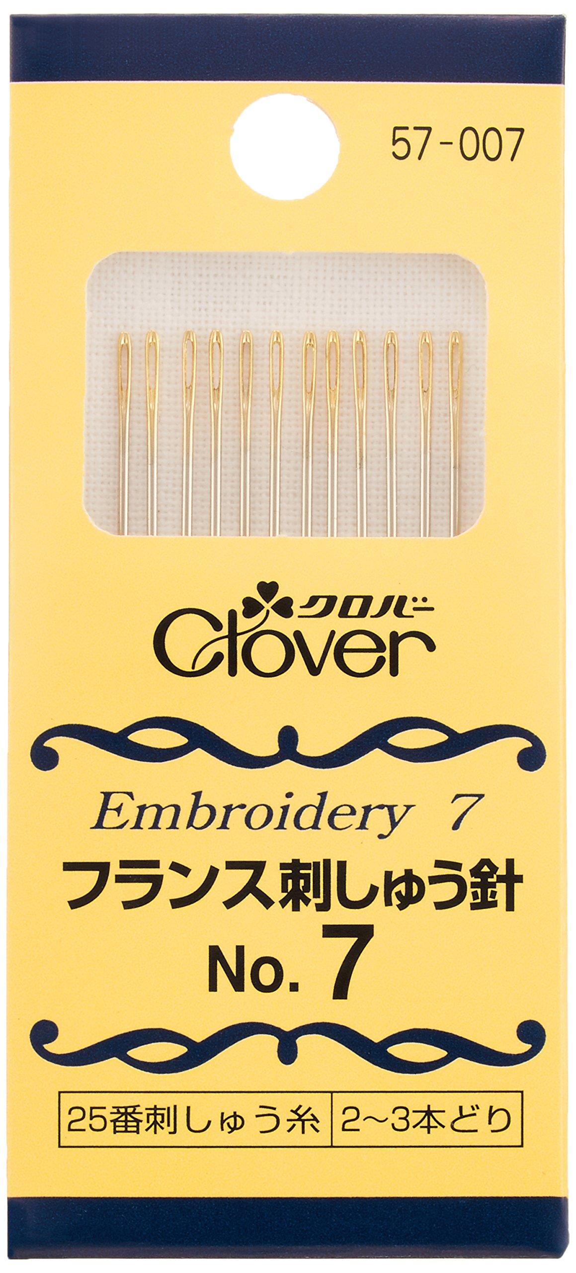Clover French Embroidery Needles Pack of No. 7, 12, 57-007
