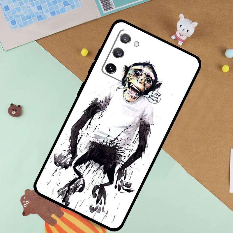 Cartoon Monkey Soft Case For Samsung Galaxy S24 Ultra S9 S10 S20 S22 S21 Plus S23 FE S25 Ultra Funda Cover