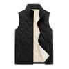 Men's Autumn Winter Stand Collar Warm Cotton Vest: Sleeveless, Plus Size, Casual Jacket