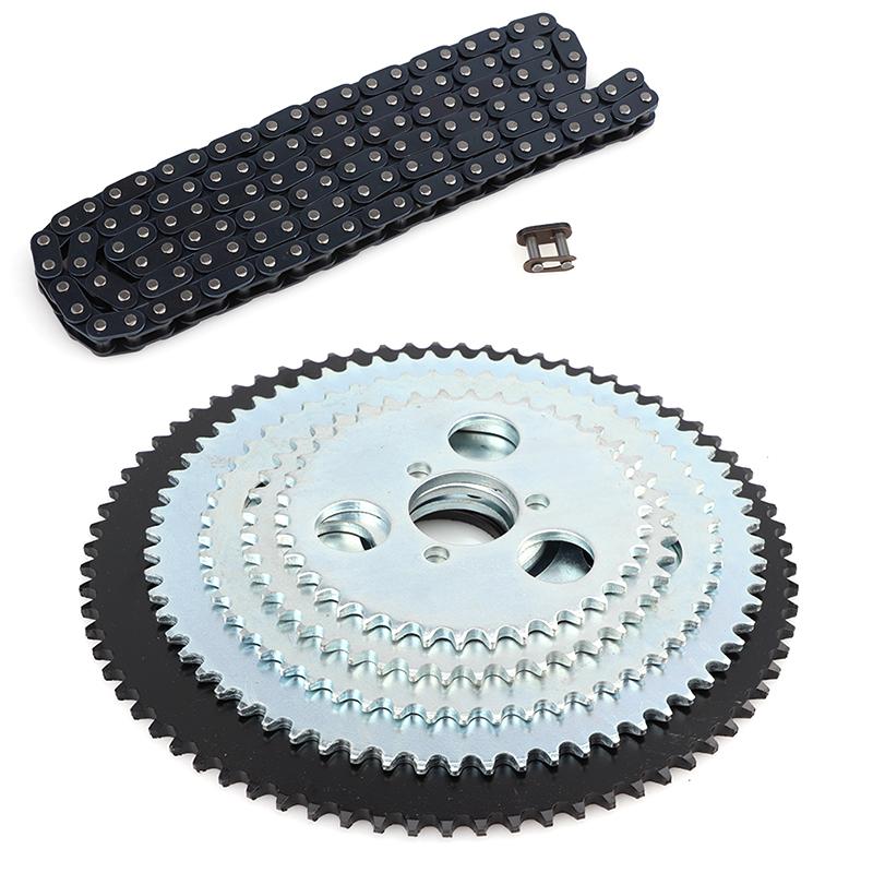 47cc 49cc T8F Chain 136 Links and 38 44 54 58 64 74 Tooth Sprocket for Mini Motorcycle Atv 4 Stroke 2 Stroke Engine Parts