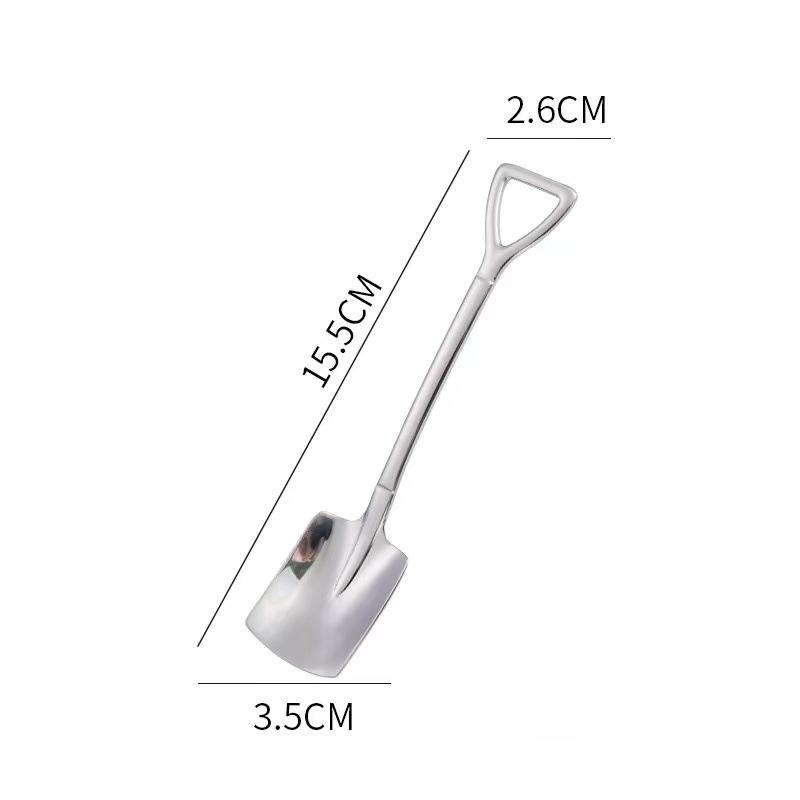 

Ложка из нержавеющей стали, высококачественная домашняя десертная маленькая ложка, набор с длинной ручкой для арбуза 1pcs