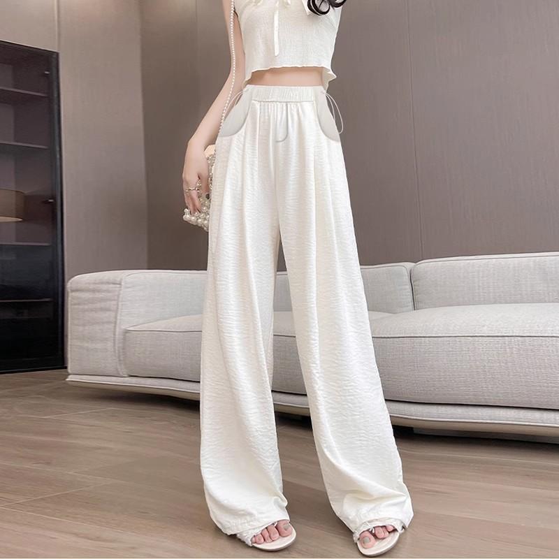 Maternity Pants Summer Wear Lazy Wind No Support Ice Milk Fu Yamamoto Pants Casual Drape Straight Wide-leg Trousers