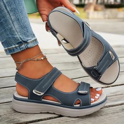 Mode Damessandalen Zomer Dames Mode Sportstijl Lichtgewicht Casual Damesschoenen 2025 Nieuwe Zomer Strand Elegant Pu Leer Sandalen