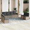 VidaXL Garden Lounge Set 8 Pcs with Grey Cushions Wicker 3218840