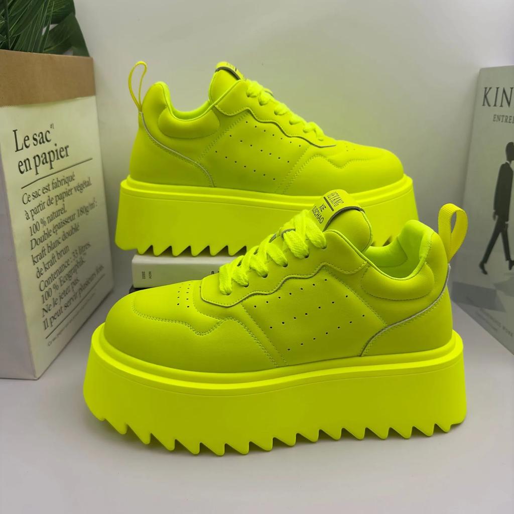 High Top Sneaker Men Designer White Board Shoes Fashion Artificial Leather Breathable Height Increased Flat Platform Sport Shoes