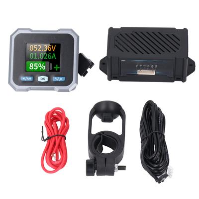 Battery Monitor with Shunt 1.8in Screen High Low Voltage Current Capacity Power Tester for RV