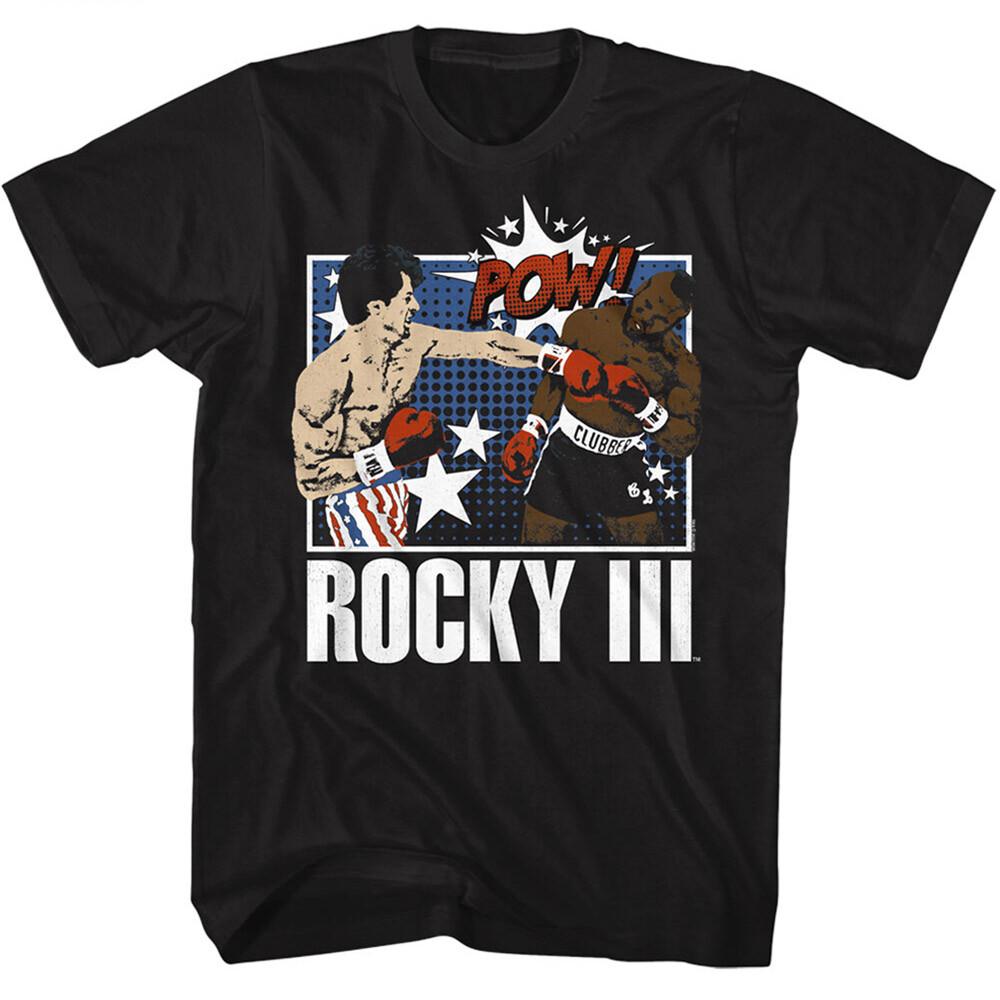 Rocky III Movie Comic Scene Rocky Busting Clubbers Chops POW Men s T Shirt Unisex T-Shirt XXXL
