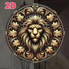 Retro Style Round Aluminum Wall Art Two Magpies On Branch Decor