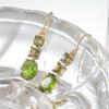 Paar Elegante Grüne Retro Geometrische Hängeohrringe mit Synthetischem Zirkonia, Vergoldet, Perfekt für Damen-Feiertagspartys