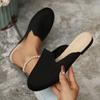 Pointed Half Slippers for Women 2025 Autumn New Female Casual Slip-On Flat Walking Shoes Woman Lightweight Non Slip Casual Shoes