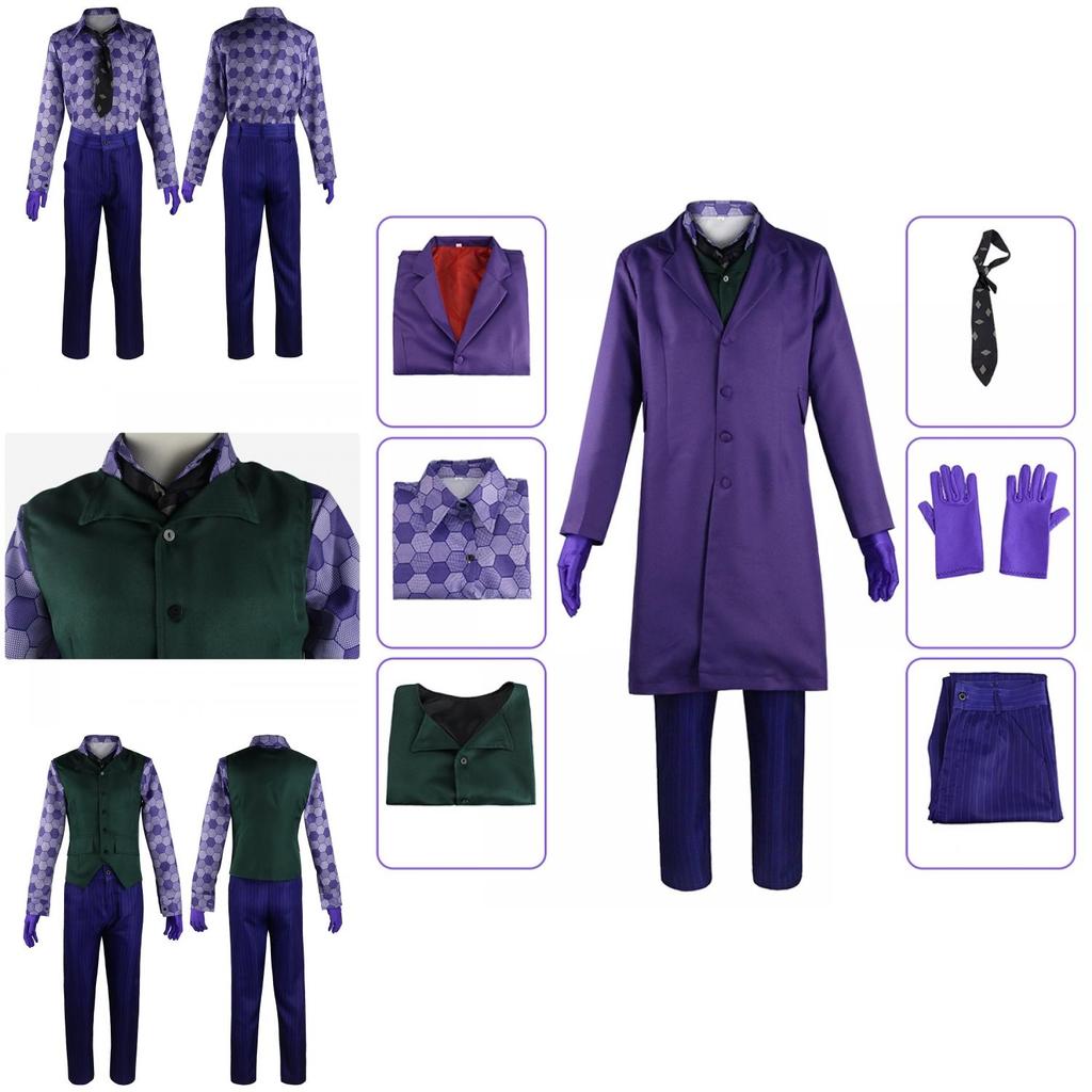 The Dark Knight Joker Suit Coat Cosplay Costume For Halloween And More