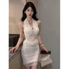 Summer Pure Desire Temperament Neck Suspender Dress Women's Clothing Summer New Slim Dress Women's Clothing