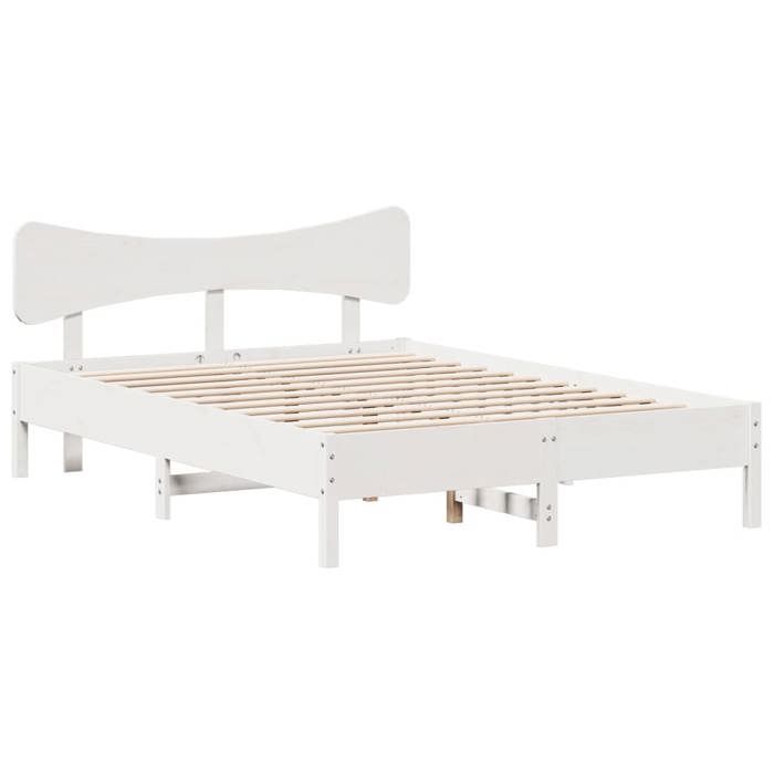 VidaXL Bed Frames Without Mattress White 150x200 Cm Solid Pine Wood, Bed, Bedroom Furniture, Wooden Bed, Bed 3328230