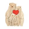 Personalize Wooden Bear Family Puzzle Housewarming Gift Unique Wooden Animal Puzzle Home Decors Wooden Cute Bear Puzzle