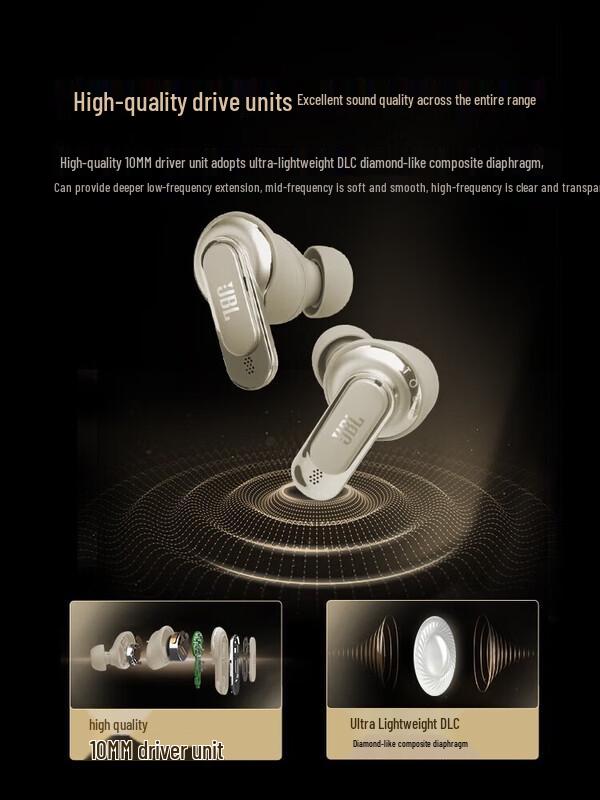 JBL TOUR PRO2 Wireless Noise-Cancelling Earbuds with LCD Smart Screen