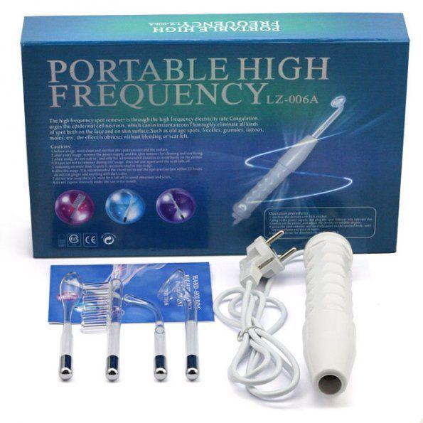 Portable High-Frequency Electrotherapy Wand for Acne Removal and Beauty Treatment