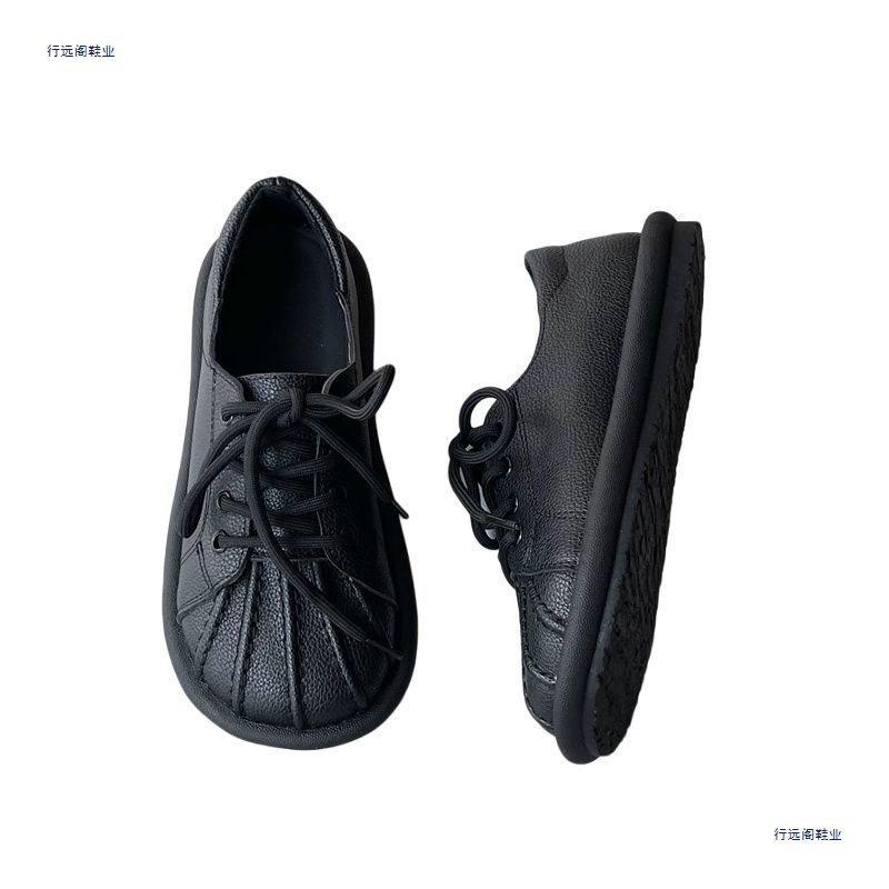 Autumn new lace-up shell head single shoes casual college style literary women's shoes flat-bottomed versatile small leather shoes women