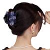 Vintage Blue Flower Shark Hair Clip for Women - Elegant and Fashionable Headdress