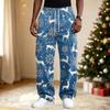 Men's Street Casual Loose Fit Comfortable Athletic Pants with Christmas Print
