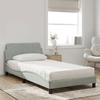 VidaXL Bed with Mattress Light Grey 100x200 Cm Velvet 3208351