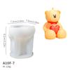 Cute Bear Scented Candle Rabbit Silicone Mold for Candles Home Decoration Silicone Mold for Resin Cartoon Bear
