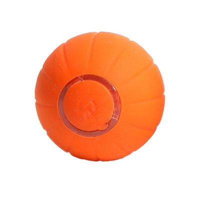 Haustier Ball Spielzeug Silikon Rollender Ball Ton Licht Wiederaufladbarer Ball Hindernisvermeidung für Hund Katze Orange