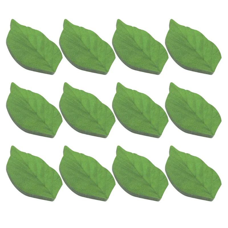 50 Sheets Per Book Green Leaf Stickers Notebooks with Realistic Leaf Shapes Cute Office and Home Decor Paper Reusable Leaves