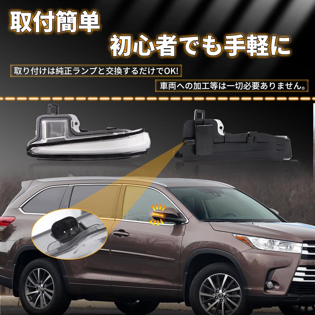NEIFILES RAV4 50 Series Alphard Vellfire 30 Series Early and Late Model Side Mirror Blinker Genuine Replacement Blinker Door Mirror Blinker Set of 2