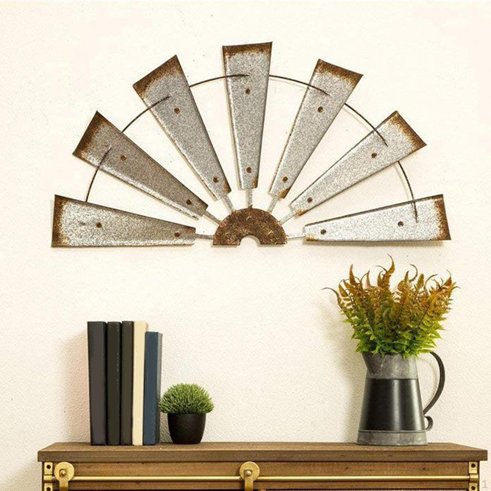 

Железная мельница настенное искусство декоративное ремесло подвесной орнамент украшение для дома для свадебного подарка Half Circle