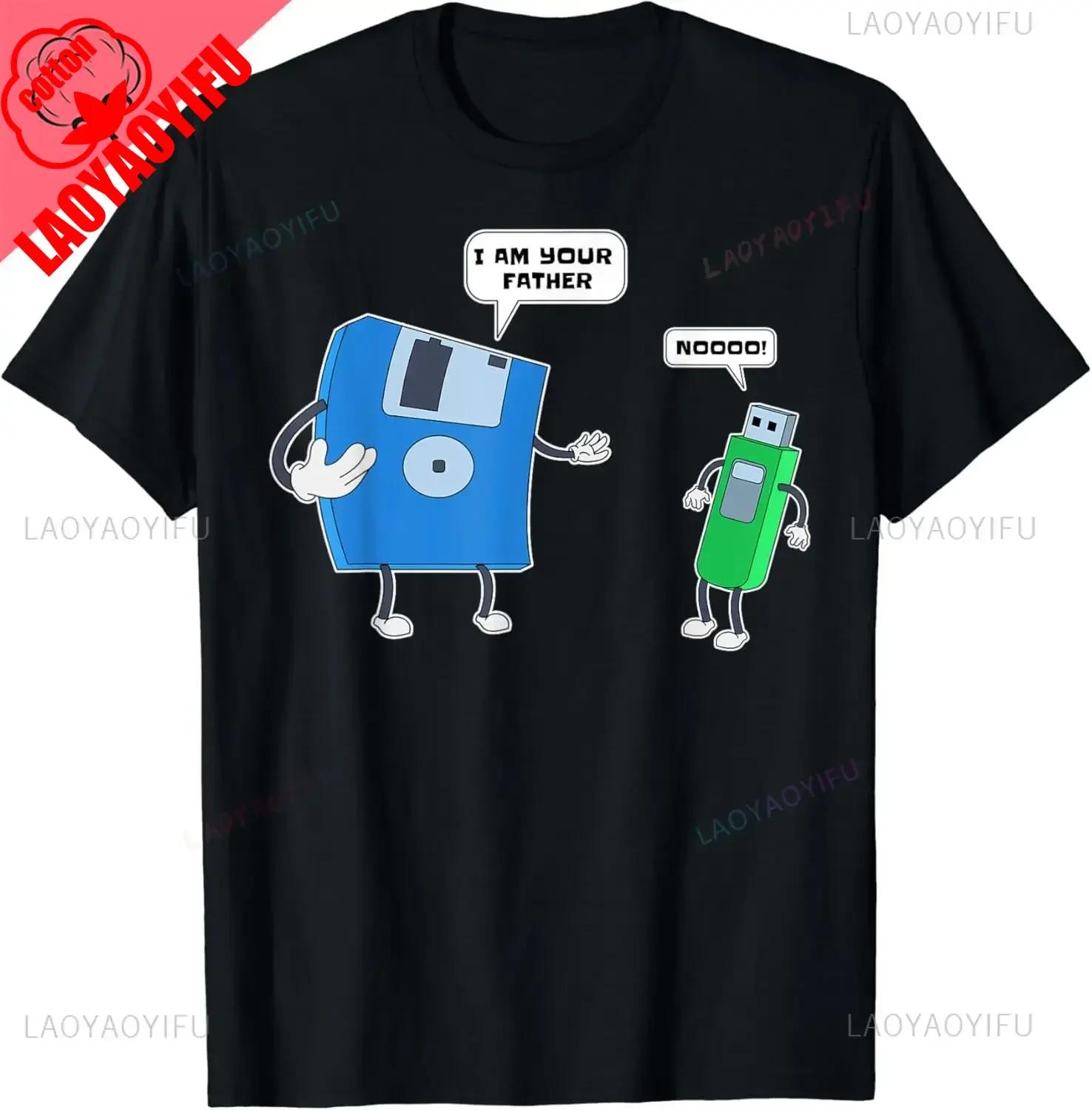 

Футболка по информатике мужская летняя винтажная классическая модная уличная с круглым вырезом с коротким рукавом с графическим принтом Харадзюку топ M