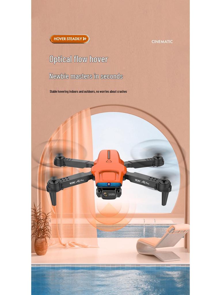 A6 Pro 4K Drone with Optical Flow Positioning, Obstacle Avoidance, Folding Design & Dual ESC Cameras
